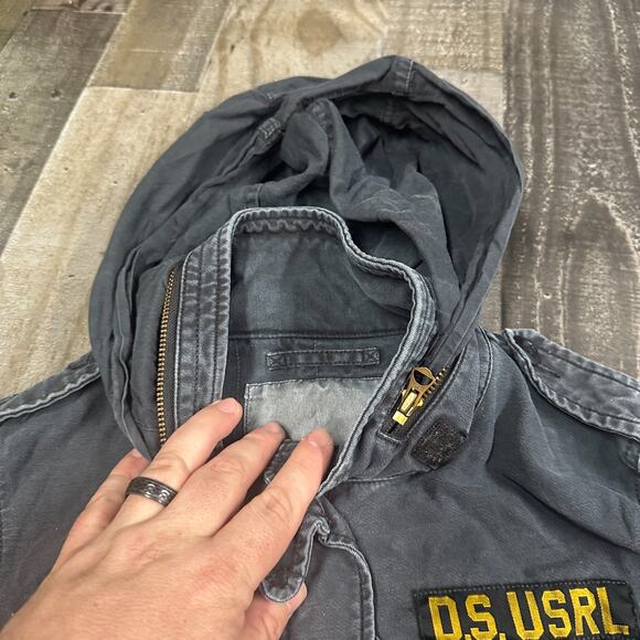 Ralph Lauren Denim & Supply Jacket Military M-65 USA Flag Graphite RARE XS - Picture 11 of 13